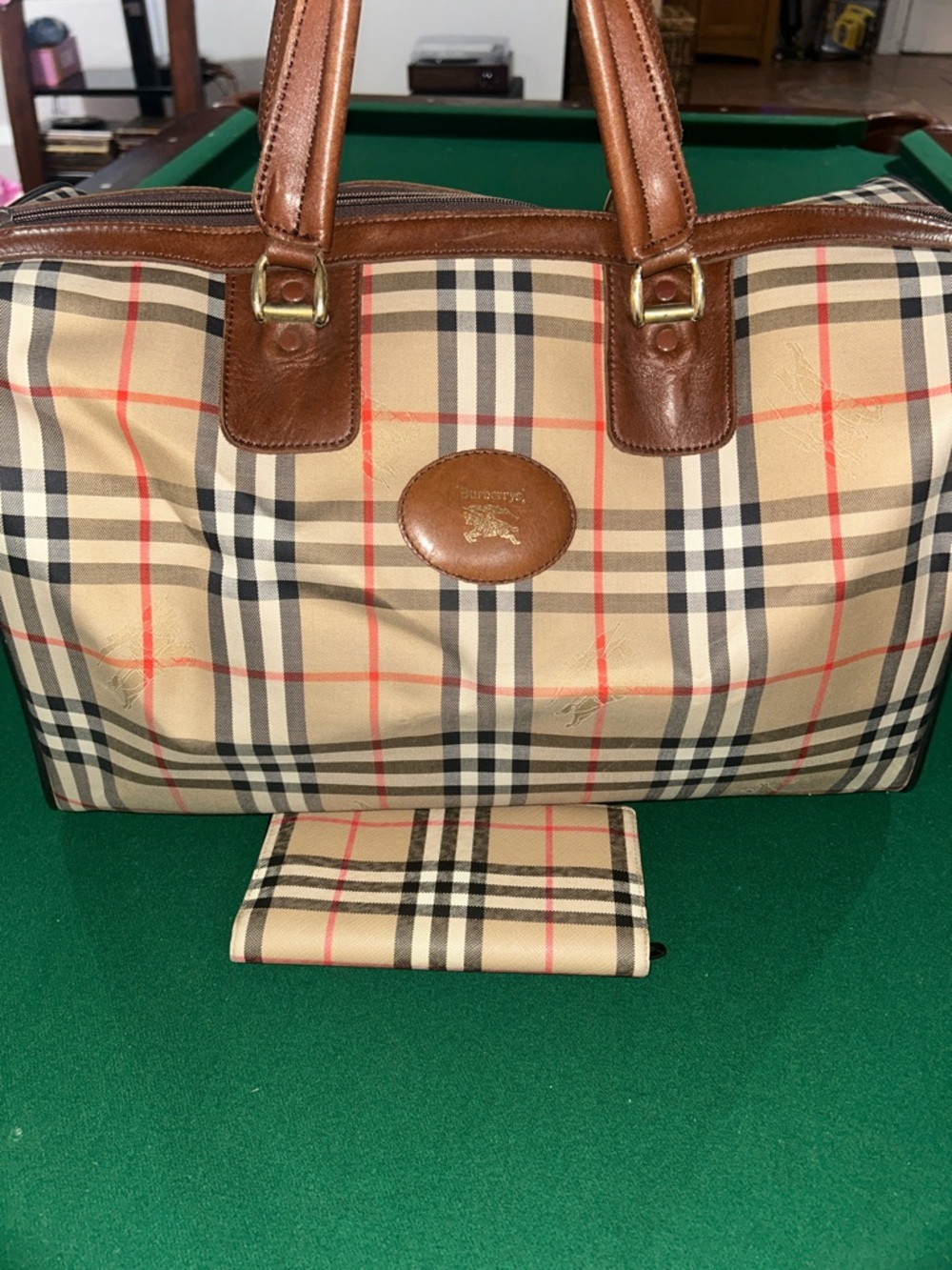 Burberry Beige Boston Luggage Tote/W Wallet